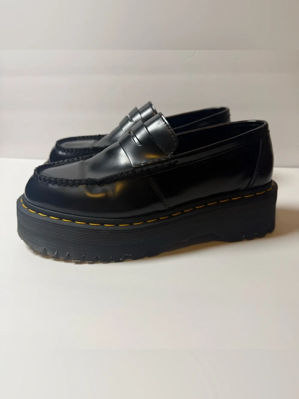 Dr Martens Penton Buttero Quad Platform Penny Loafer Black Leather US M8 W9 EU41